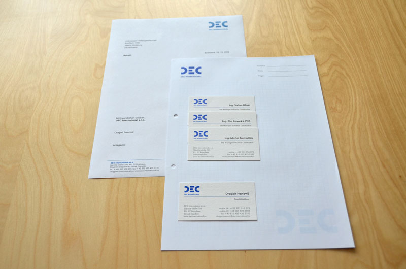 DEC - logotype, Business Cards