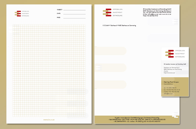 IIE - Notepad, Letterhead, Business Cards